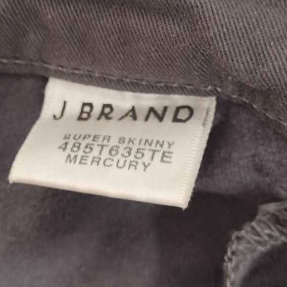 J Brand for Theory Super Skinny Mercury Jeans in grey velour US 23 - Picture 5 of 13